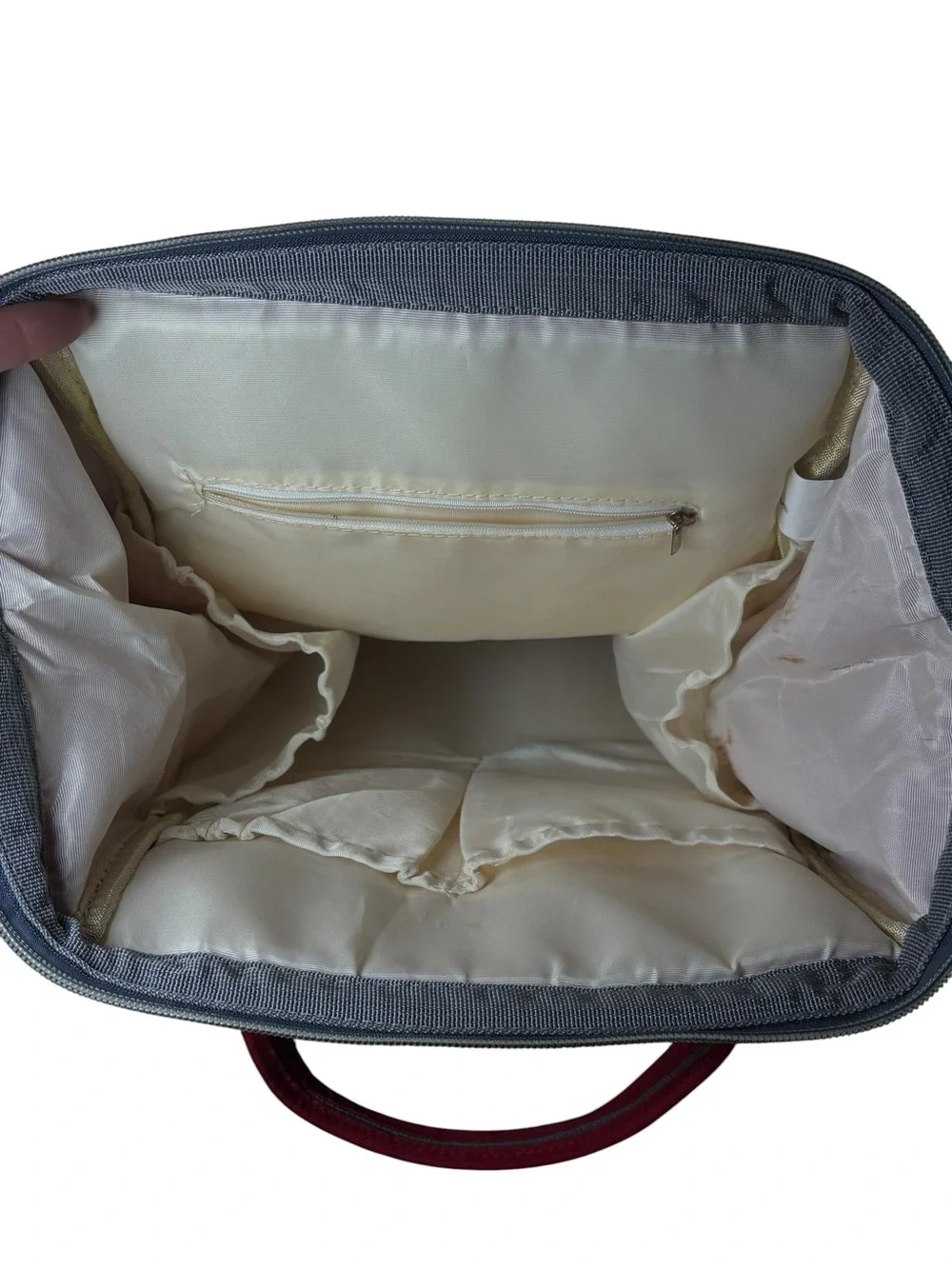 LeQueen Red Diaper Backpack Multi Pocket Baby Travel Bag